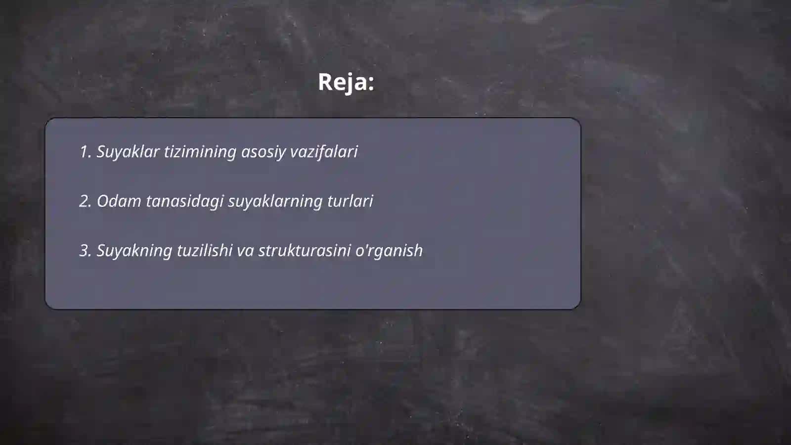 Odamlar va suyaklar tizimi 2