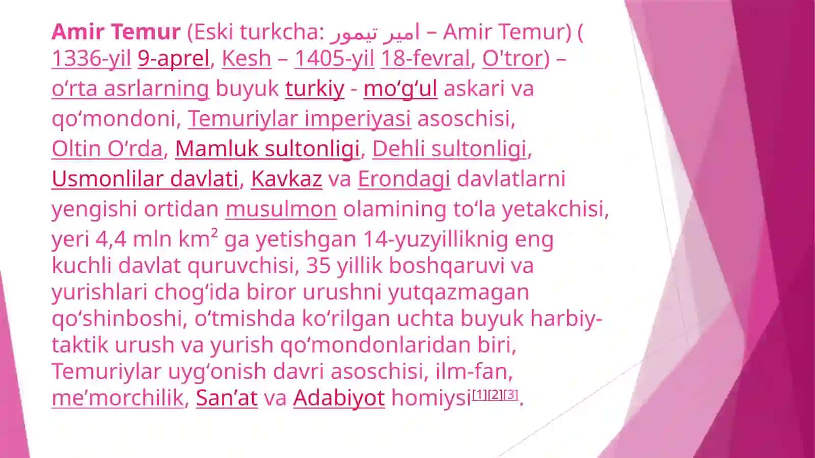 Amur Temur buyuk davlat arbobireja 2
