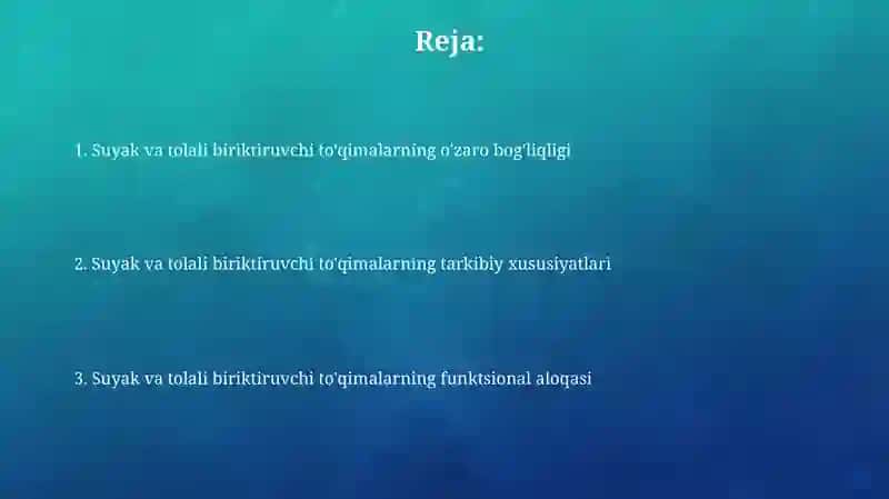Suyak va tolali biriktiruvchi toʻqimalar 2