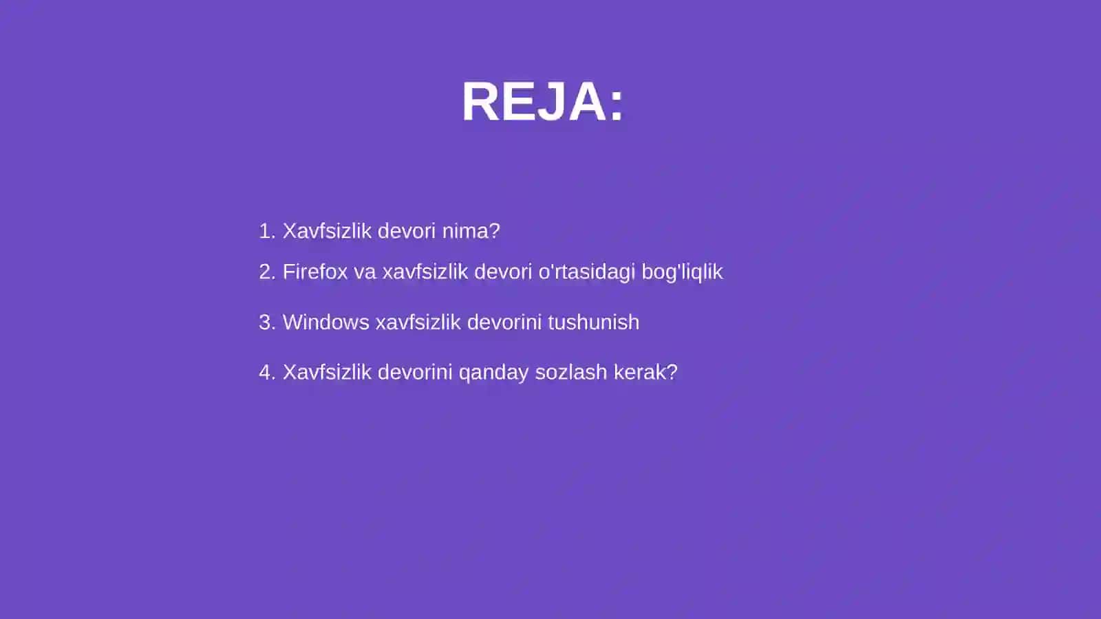 Xavfsizlik devori 2