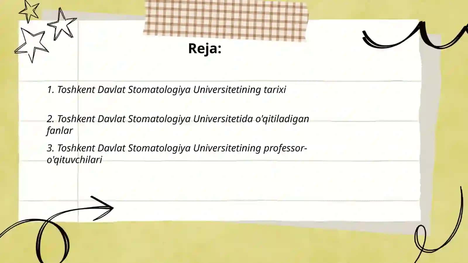 Toshkent davlat stomatologiyasi 2