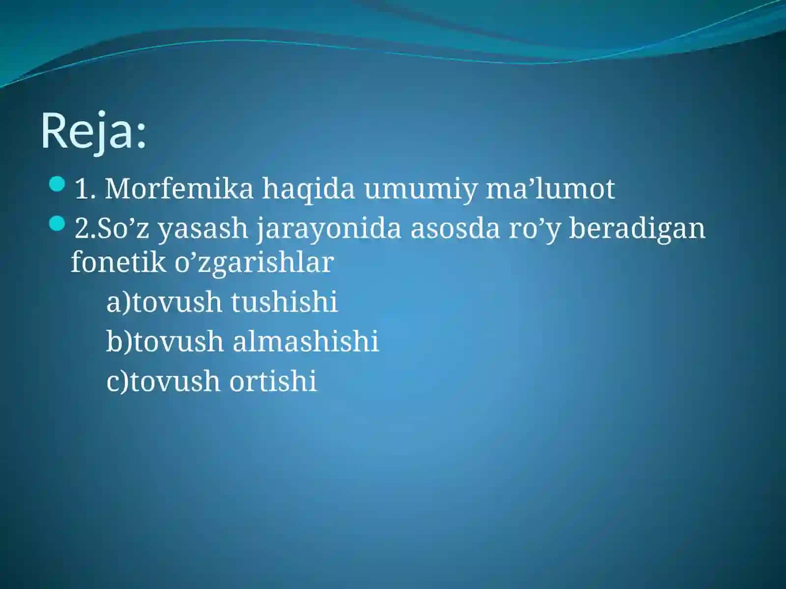 So'z yasash jarayonida asosda ro'y beradigan fonetik o'zgarishlar 2