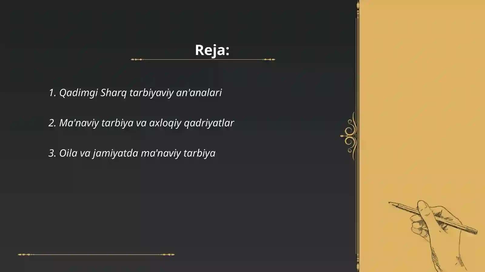 Qadimgi sharq manbalarida ma'naviy tarbiya masalalari 2