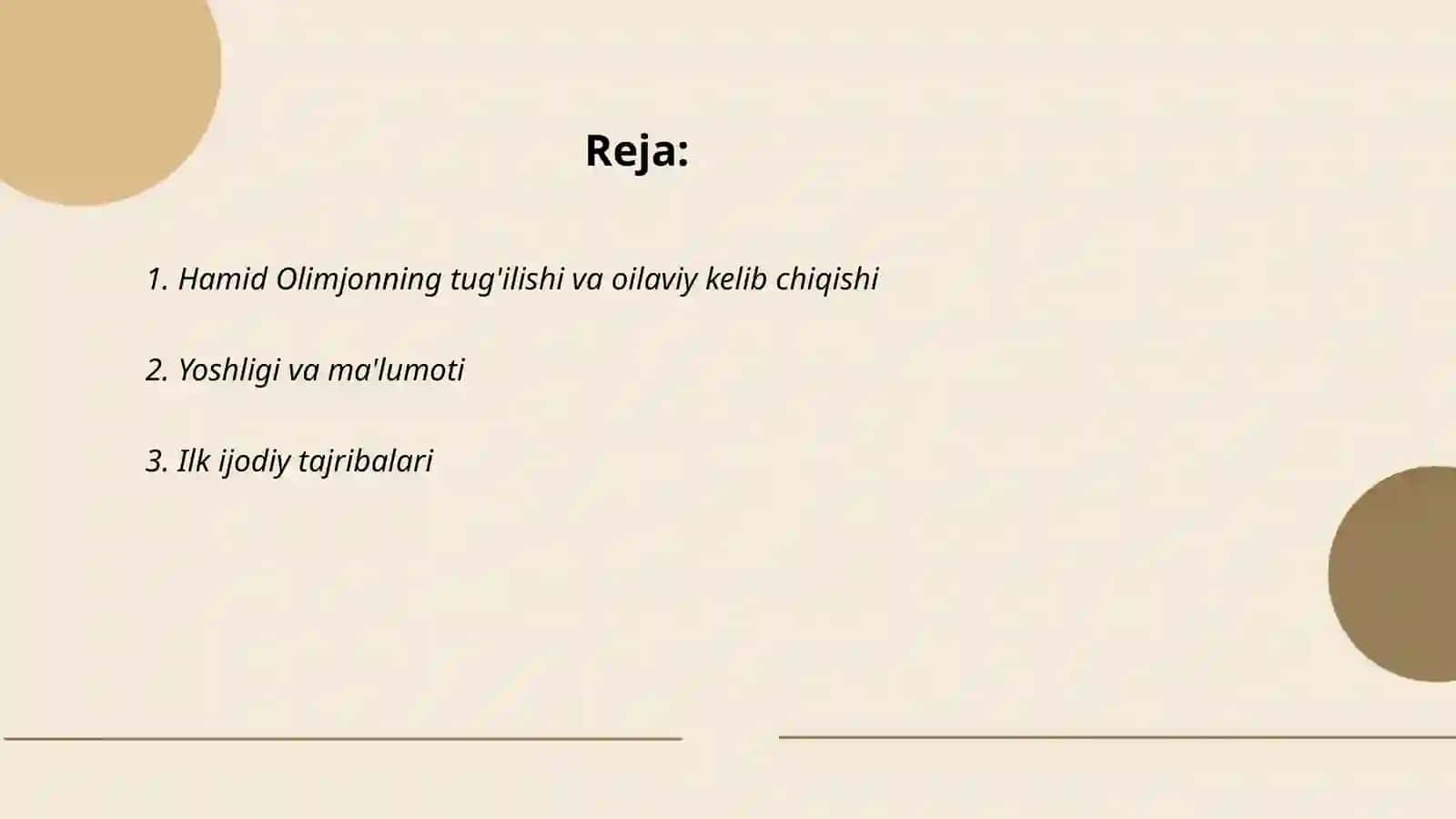 Hamid Olimjon hayoti va ijodi haqida 2