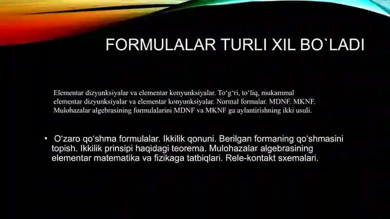 To`liq va to`g`ri formulalar shunchasi 2