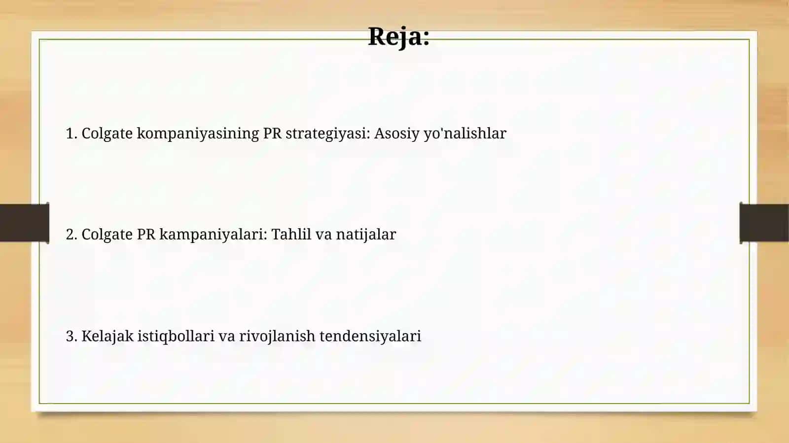 Colgate kompaniyasini PR menejment strategiyasi 2