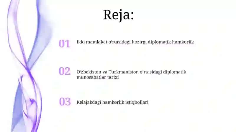O'zbekistonning Turkmaniston bilan diplomatik munosabatlari haqida 2