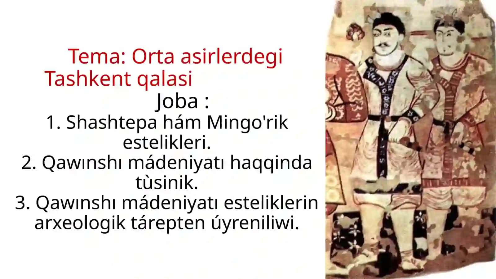 Orta asirlerdegi Tashkent qalasi 2