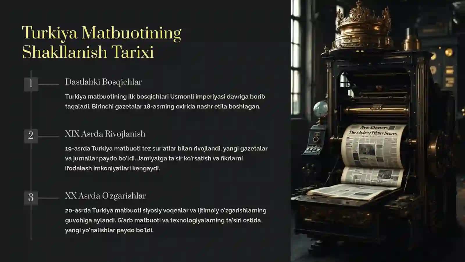 Turkiya Matbuoti Tarix va Hozirgi Holat 2