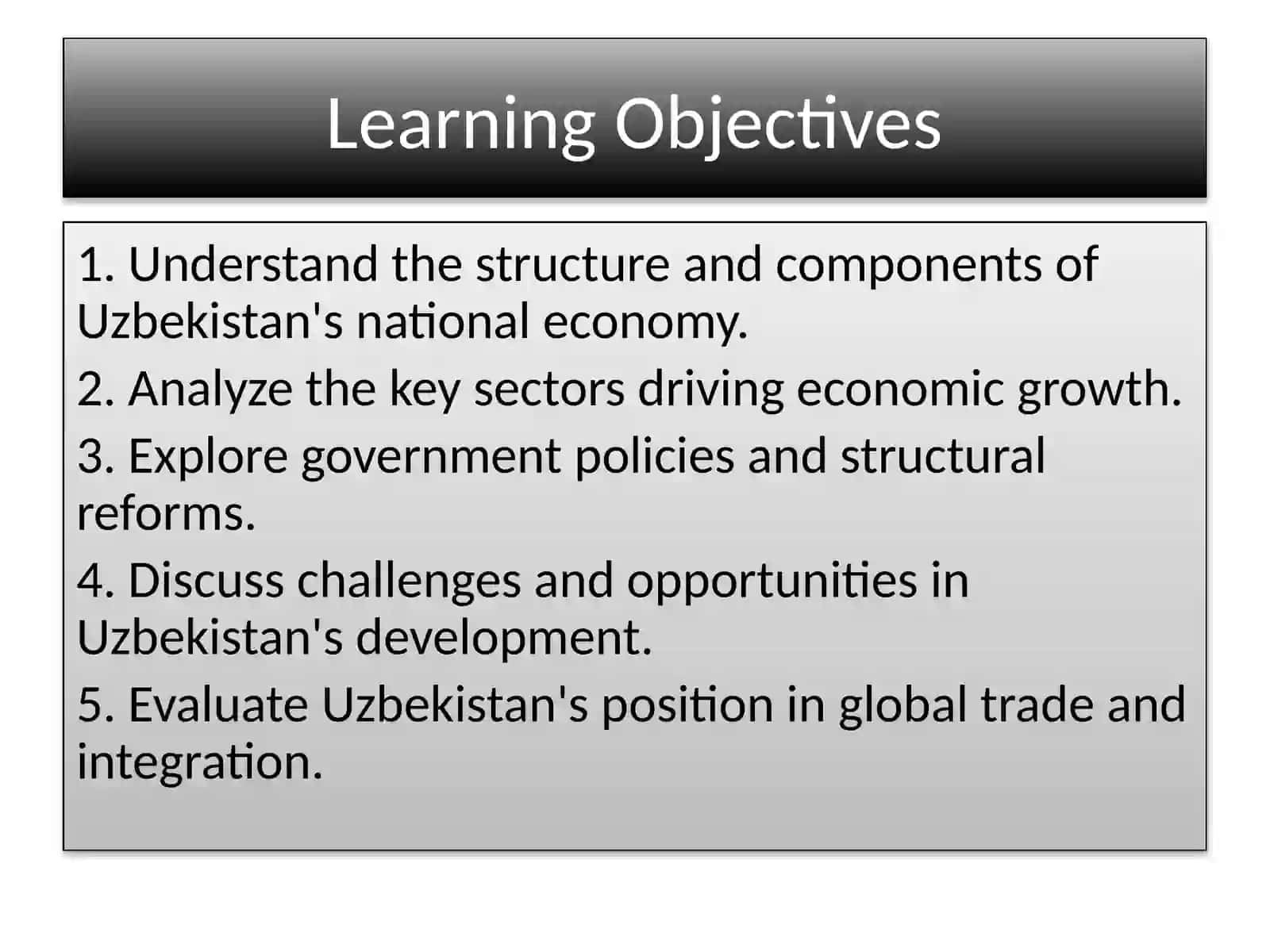 Lesson Module on Economic Structure 2