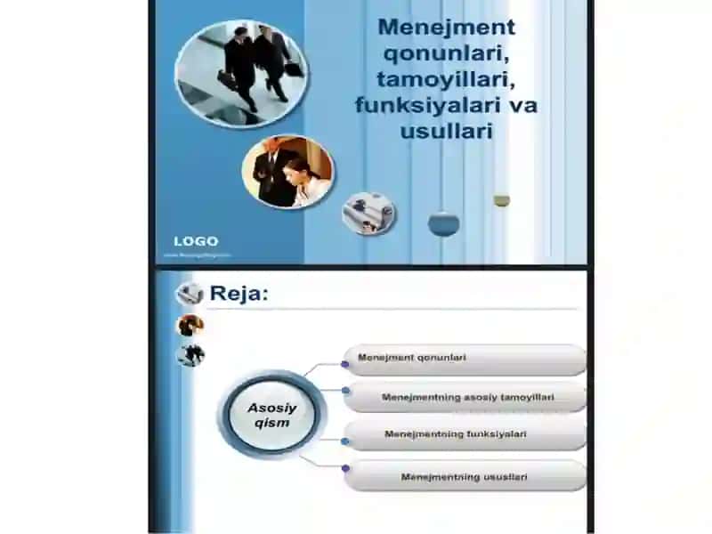 BOSHQARUVNING ASOSIY TAMOYILLARI VA USULlARI 2