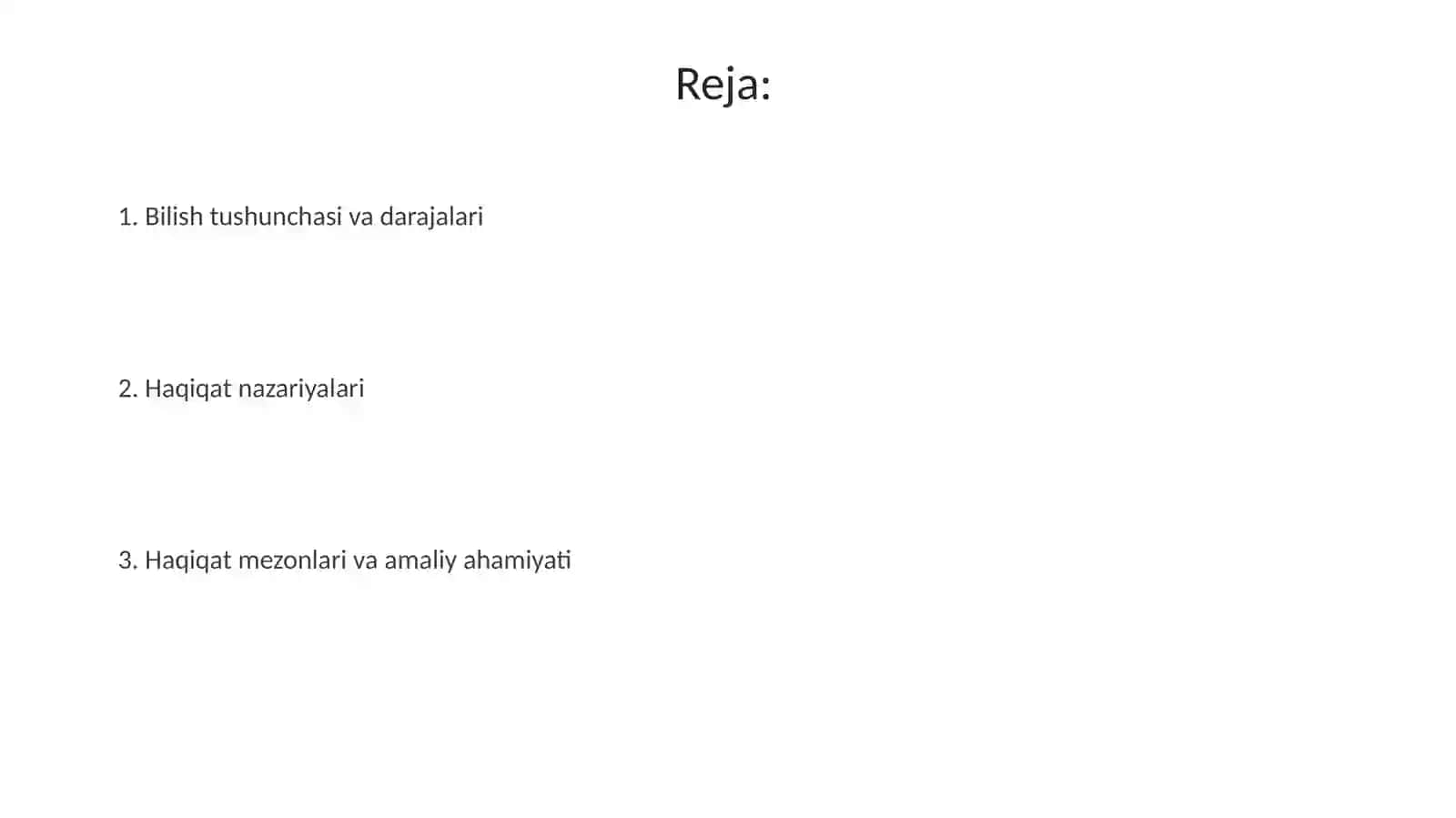 Bilishfalsafasi.Haqiqatmuammosi 2