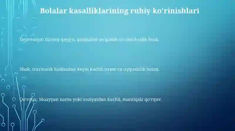 Bemor Bolalarning Ruhiy Holati 2