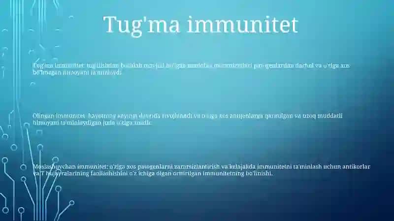Immunitet Haqida Tushuncha 2