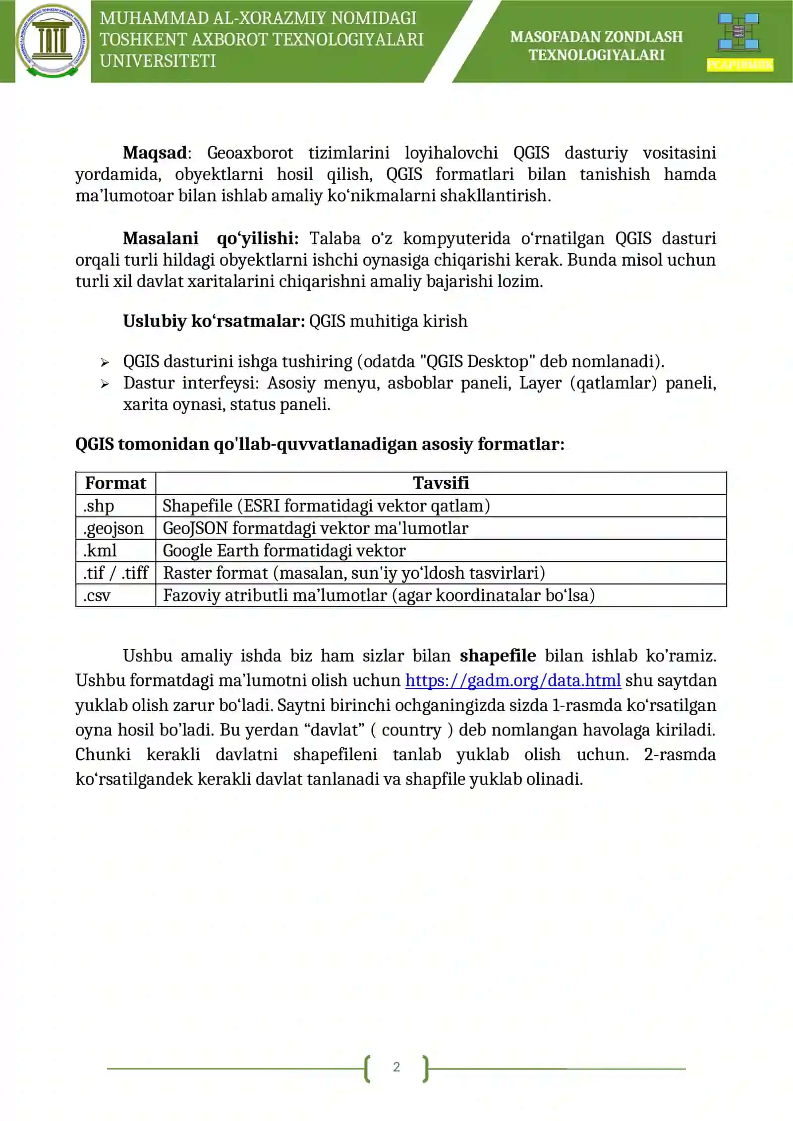 MASOFADAN ZONDLASH TEXNOLOGIYALARI 2