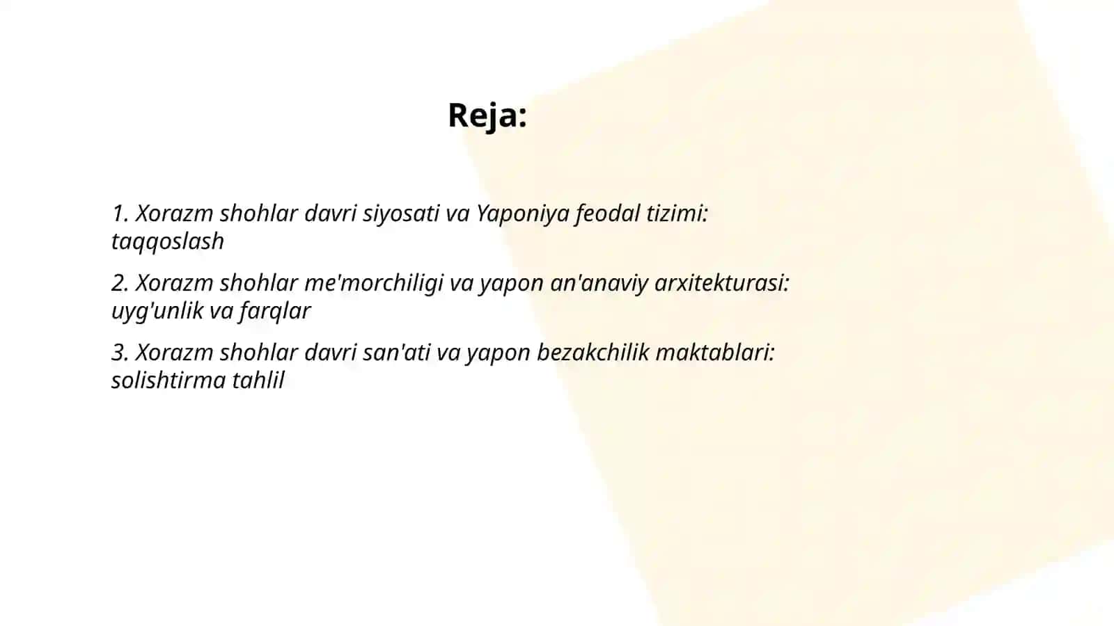 Xorazm shohlar va yaponiya 2