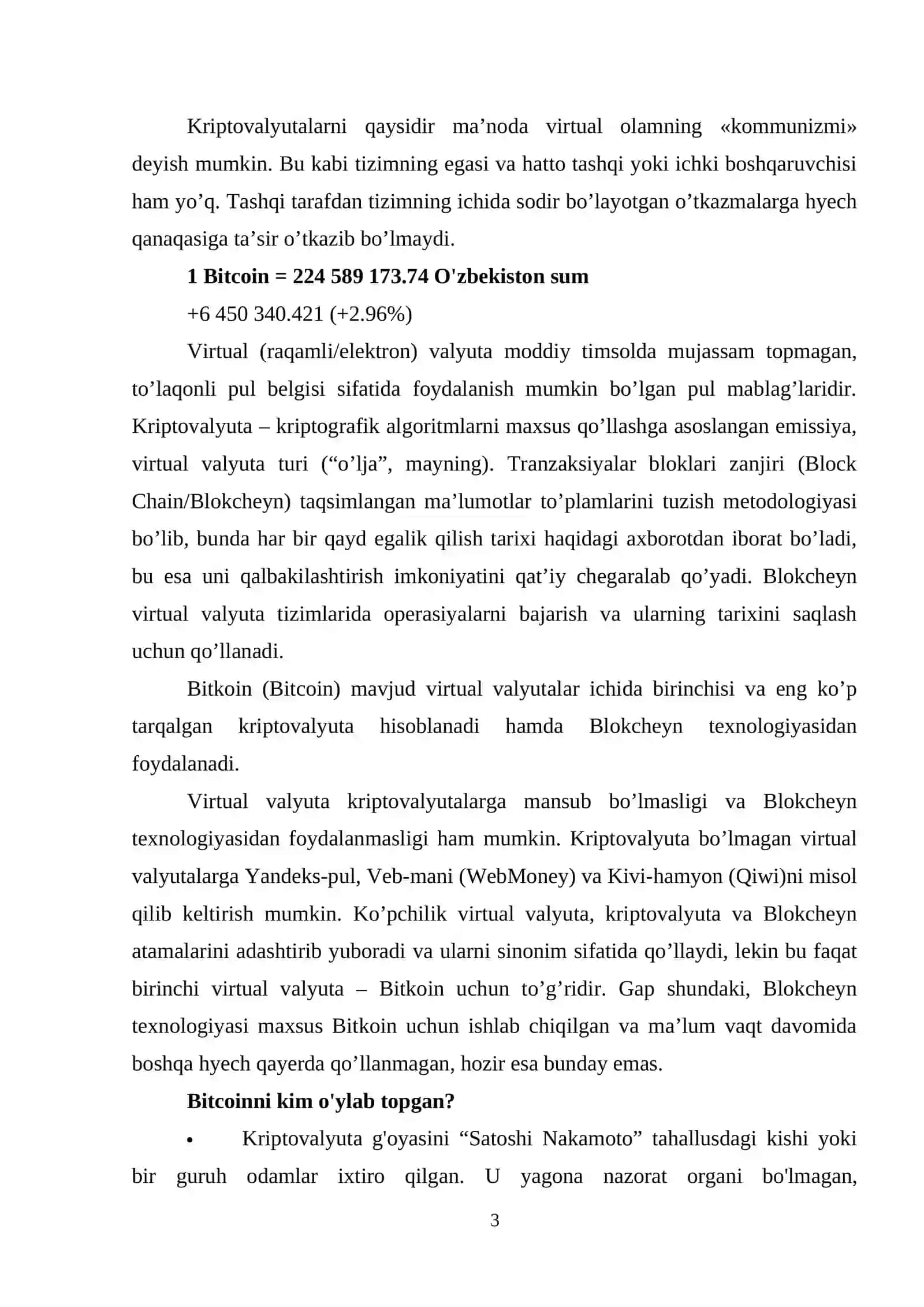 Kriptovalyutalar: tarixi va tasnifi 2