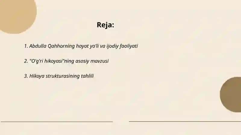 Abdulla Qahhorning "O'gʻri hikoyasi" haqida 2