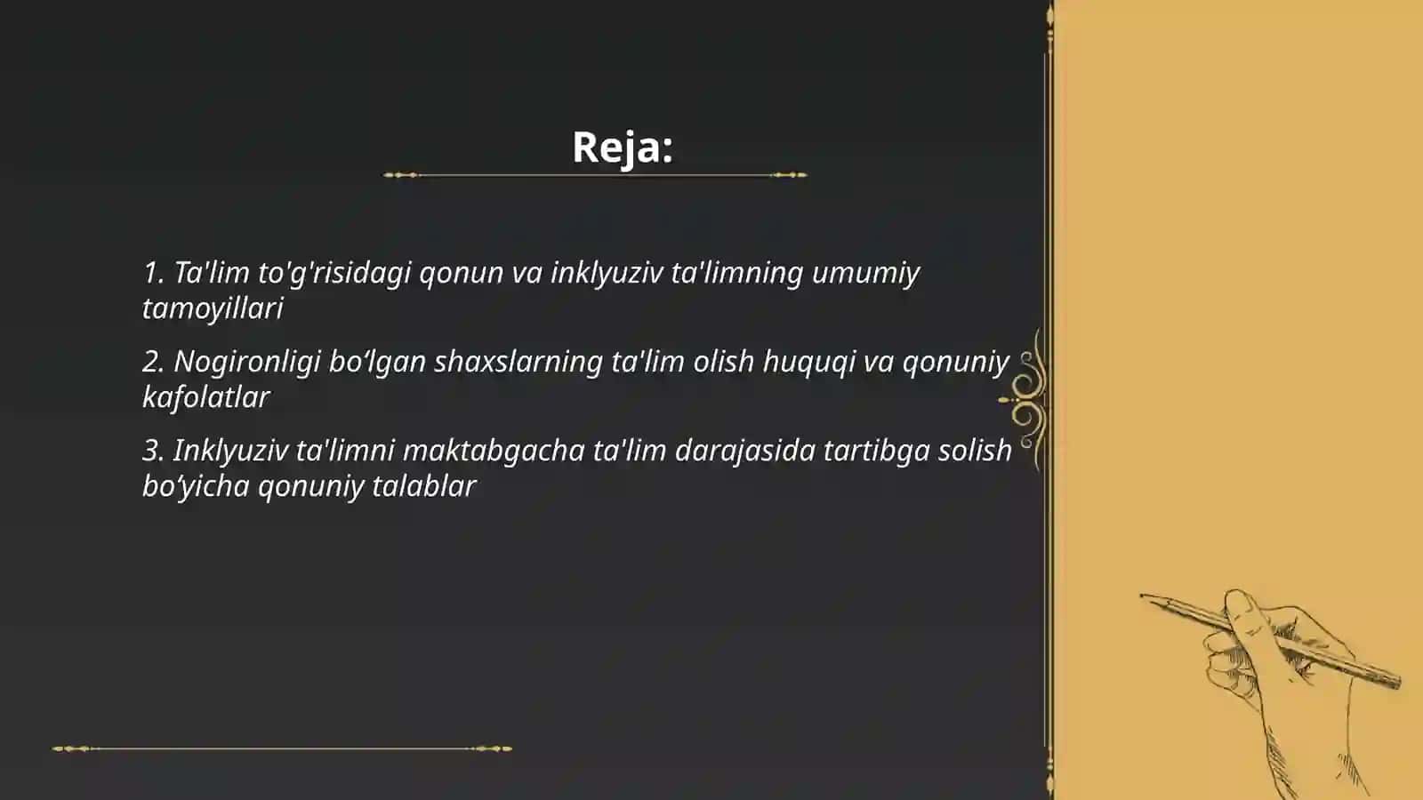 Inklyuziv ta'lim "Ta'lim to'g'risidagi qonuni "haqida 2