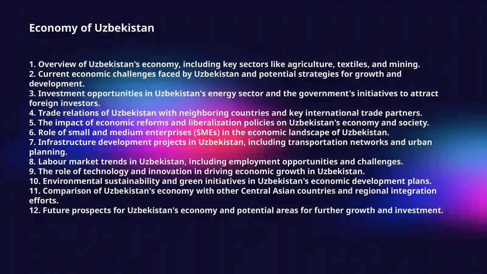 Economy of Uzbekistan 2