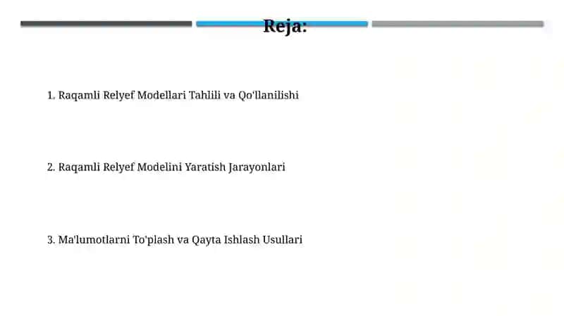 Raqamli Relyef Modelini Yaratish 2
