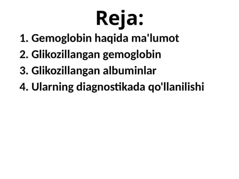 Glikozillangan gemoglobin va al'bumin 2