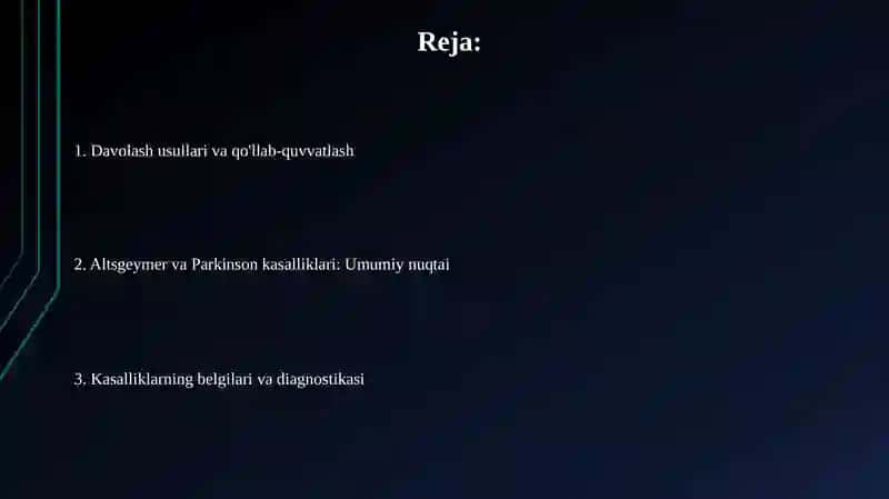 Altsgeymer va Parkinson kasalliklari 2