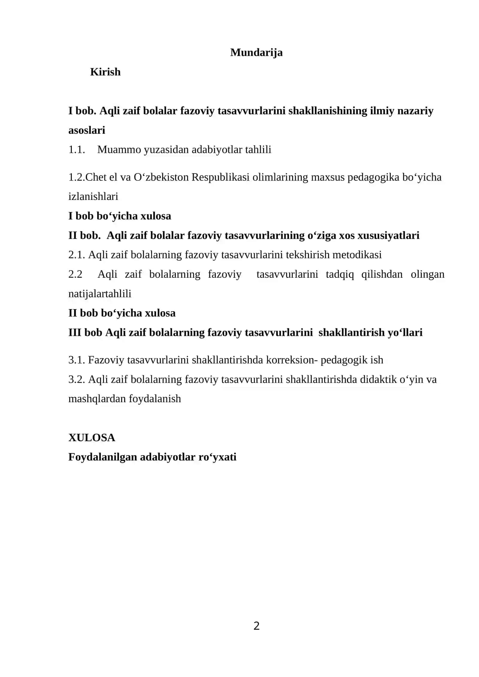 Aqli zaif bolalarning fazoviy tasavvurlarining xususiyatlari 2