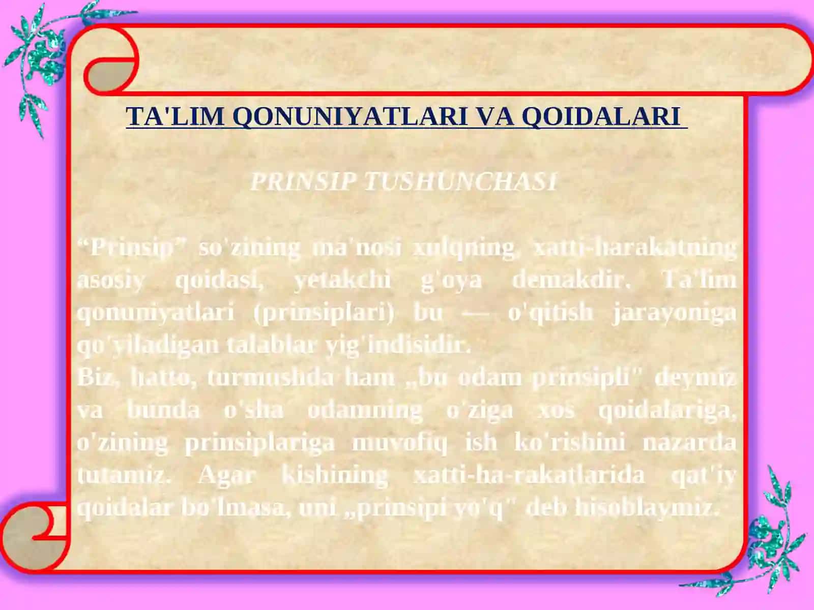 TA'LIM QONUNIYATLARI VA QOIDALARI 2