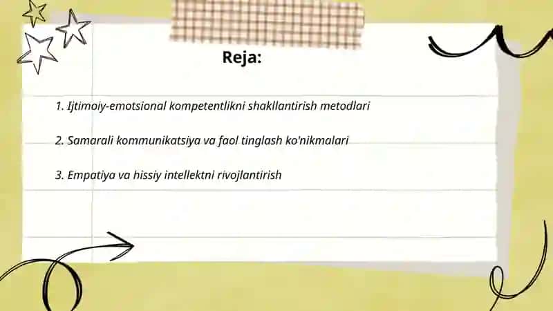 Ijtimoiy-emotsional kompetentlikni rivojlantirish 2