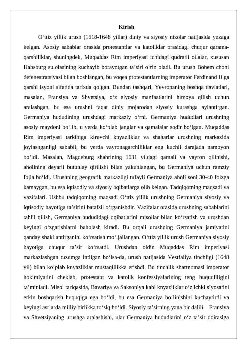 30 yillik urushning Germaniya siyosiy-iqtisodiy hayotiga ta’siri 2