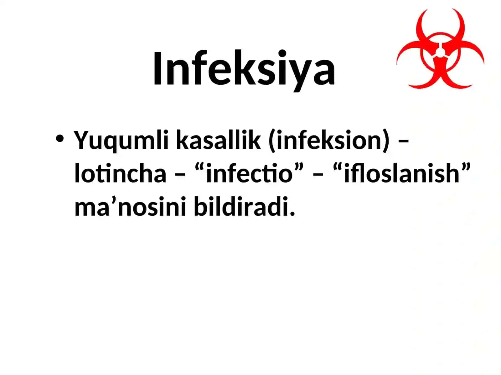 Yuqumli kasalliklar faniga kirish 2