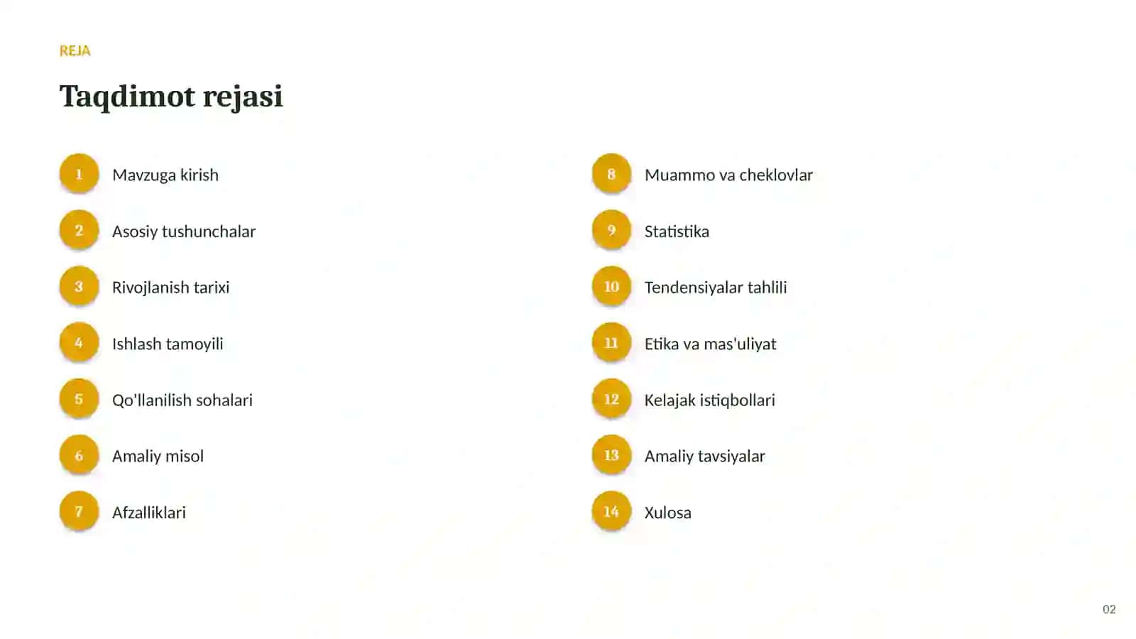 SUN'IY INTELLEKT • AI VA KATTA MA'LUMOTLAR 2