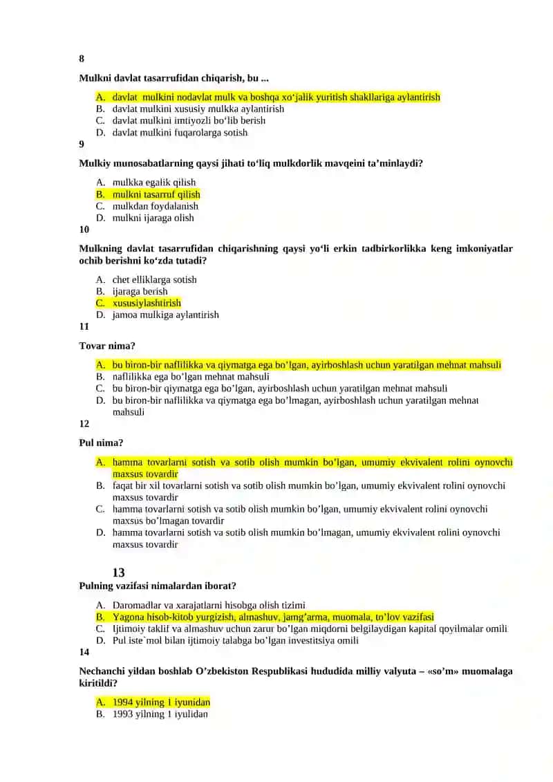 Iqtisodiy faoliyat 2