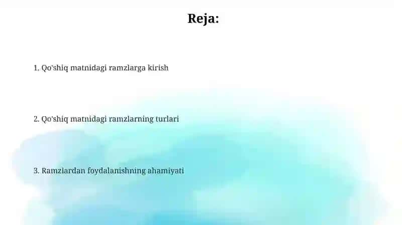 Lirik qo'shiqlarlardagi ramzlar 2