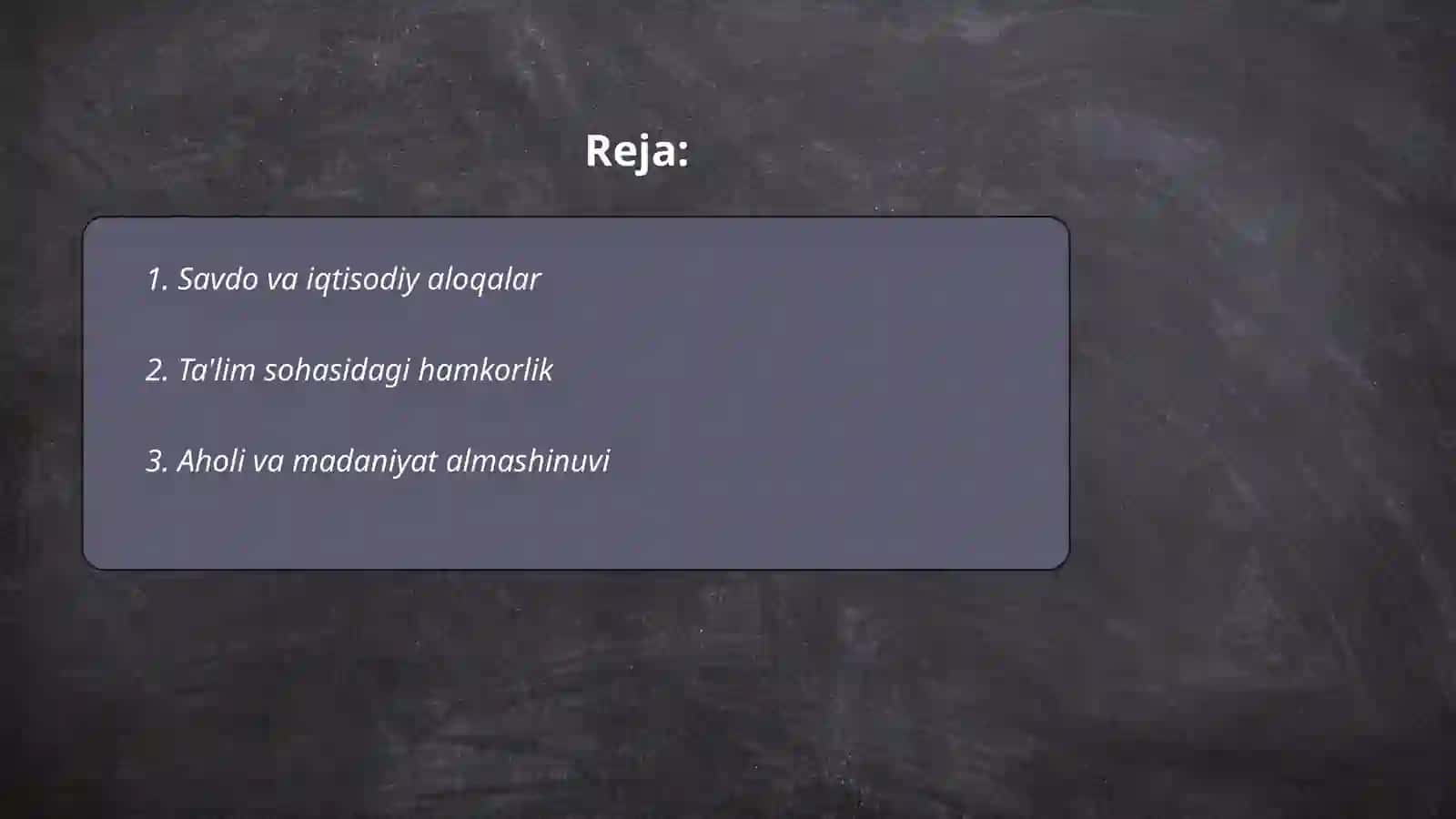 Savdo va iqtisodiy aloqalar 2