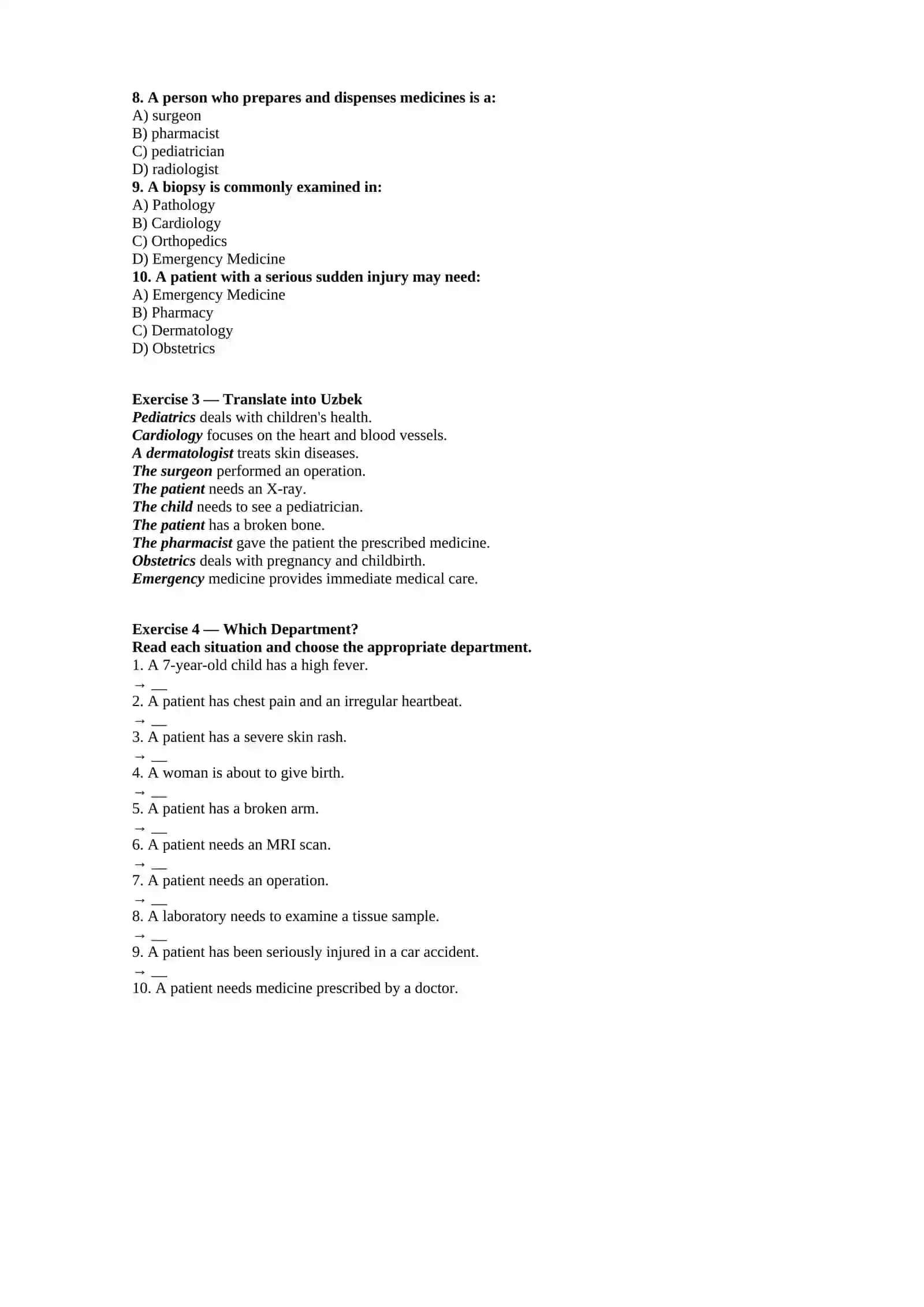 English test 2