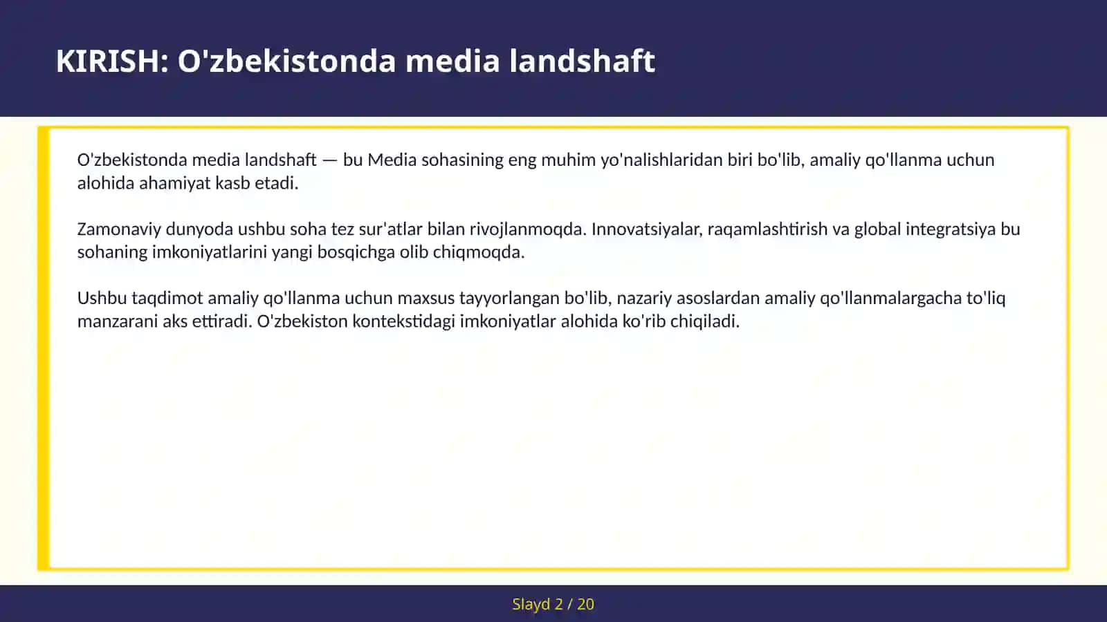 O'zbekistonda media landshaft 2