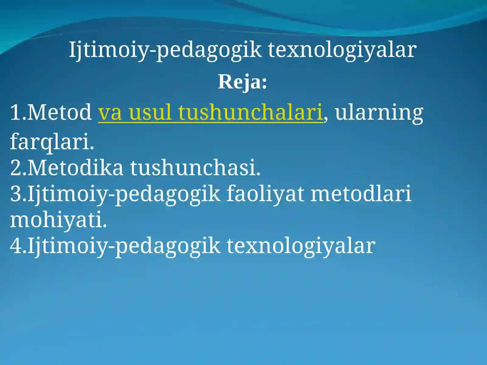 Ijtimoiy-pedagogik texnologiyalar 2