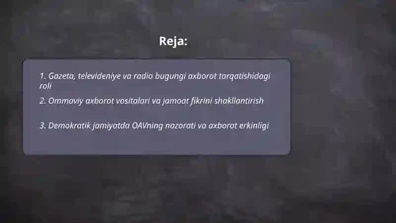 Ommaviy axborot vositalari 2