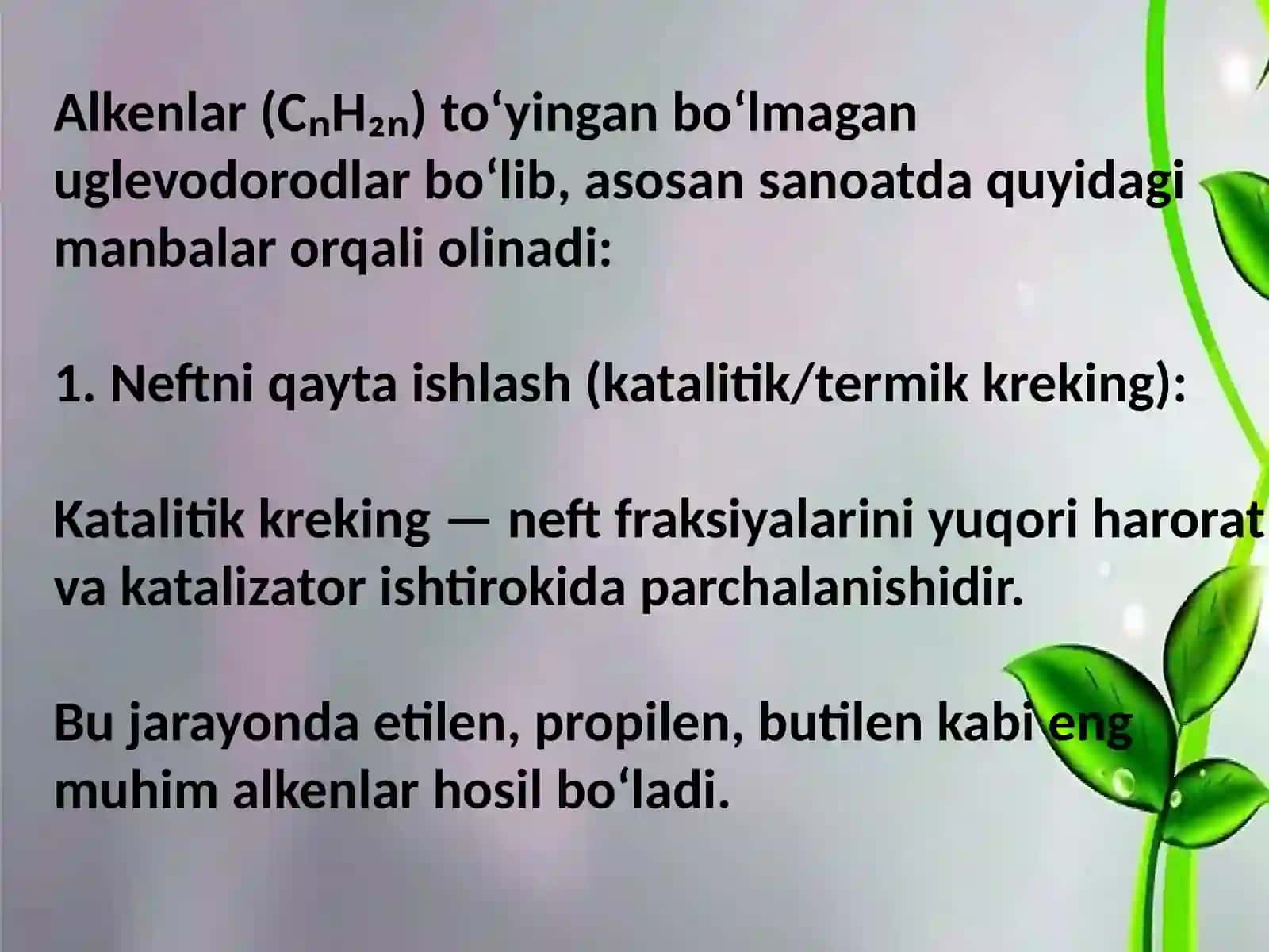 Alkenlar Nima? 2