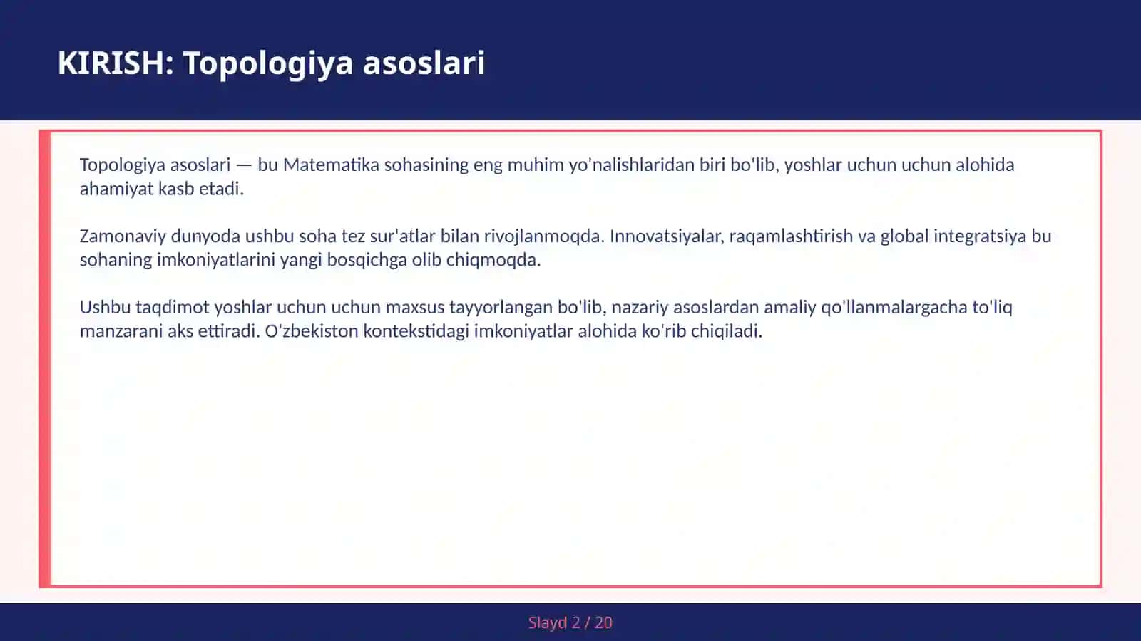 Topologiya asoslari 2