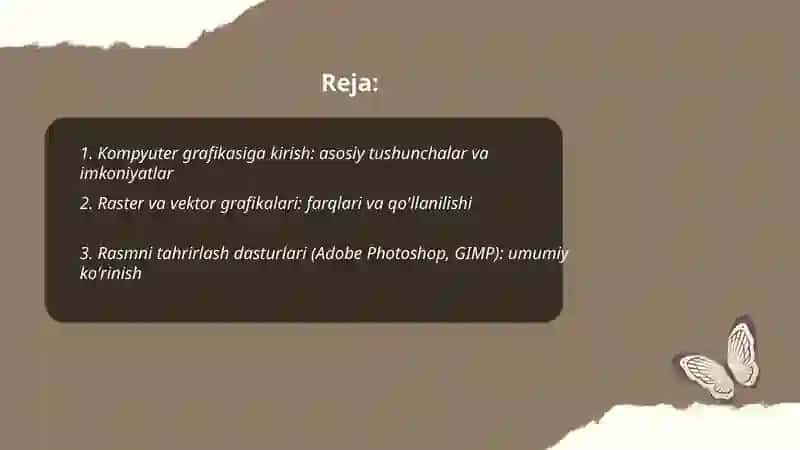 Kompyuter grafikasining imkoniyatlari 2