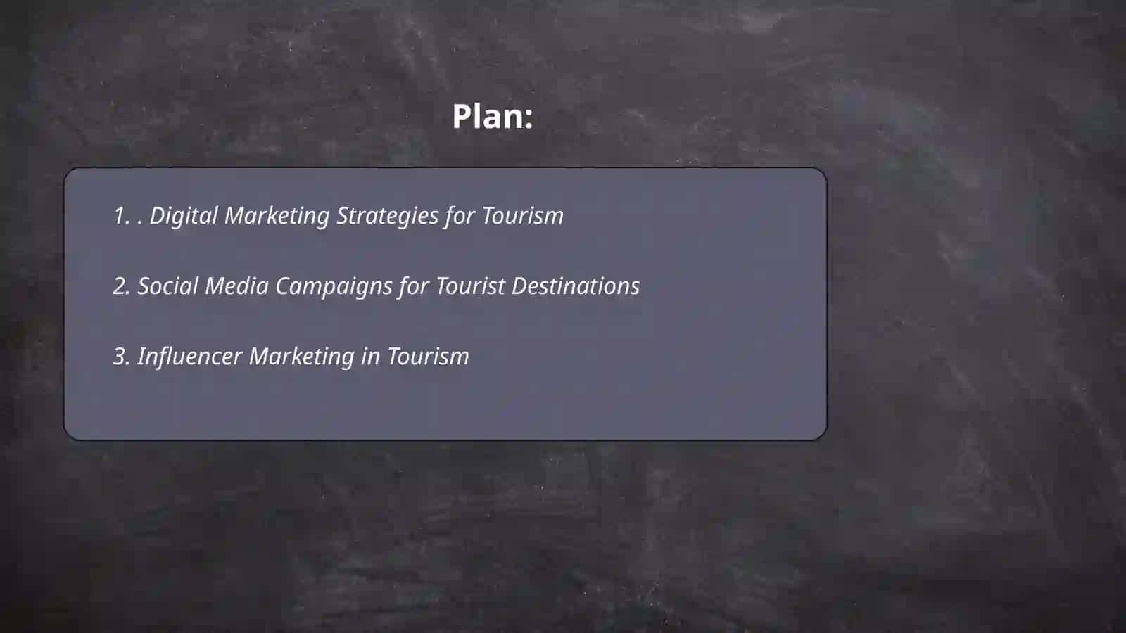 Markazlashtirish Tourism strategiyalari 2