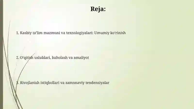 Kasbiy taʼlim mazmuni va texnologiyalari 2