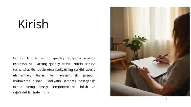 Faoliyat Tuzilishi 2