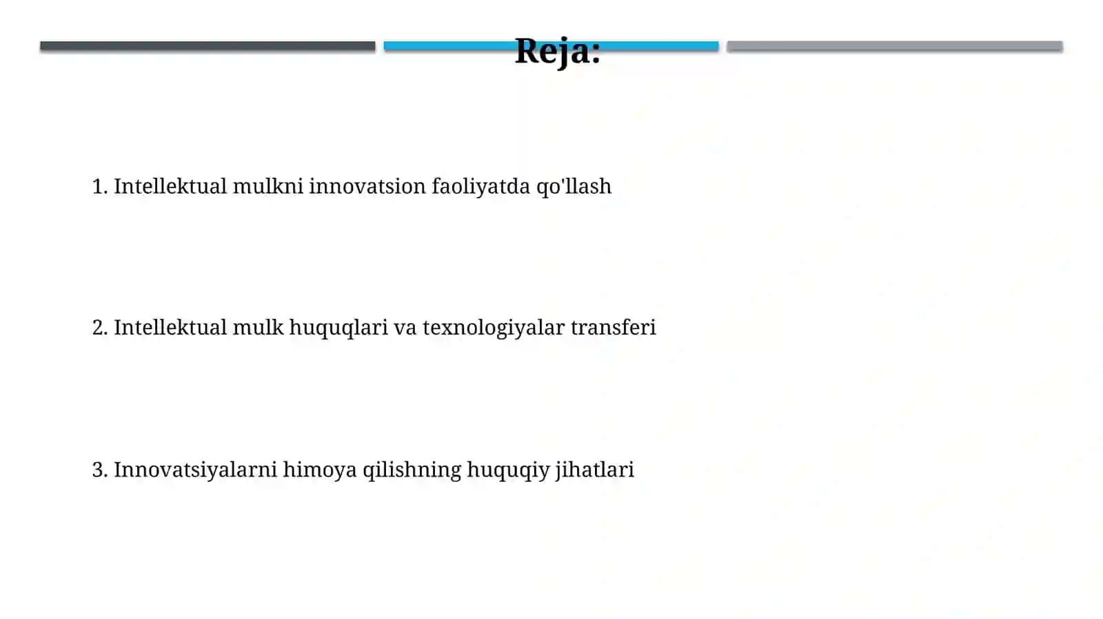 Innovatsion faoliyatda intellektual mulk 2