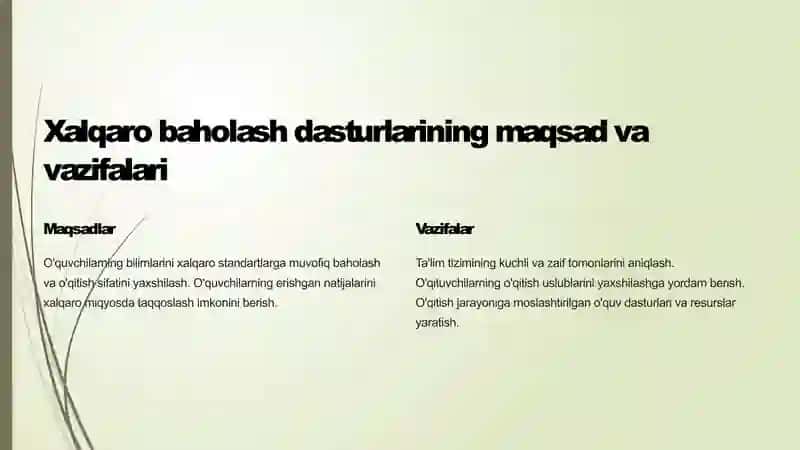 Xalqaro baholash dasturlari 2