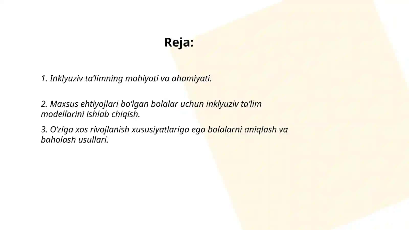 Inklyuziv ta'lim joriy etish loyihasi 2