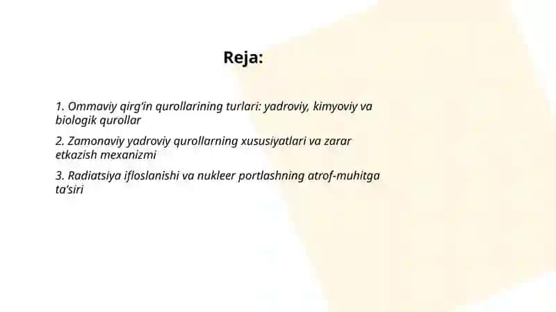 Ommaviy qirgʻin qurollarining turlari 2